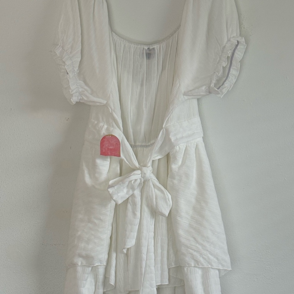 ARULA White Tie-Front Jumpsuit